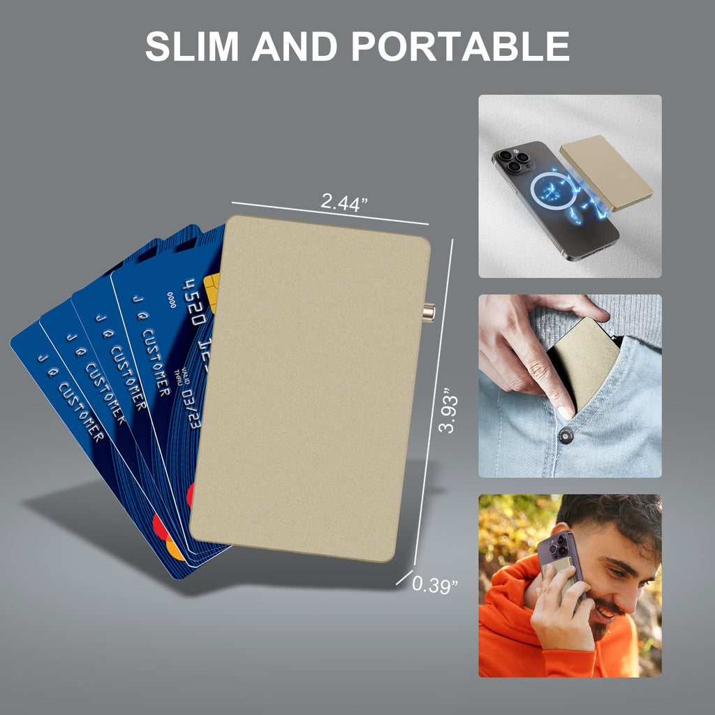 All-Aluminum Pop Up Slide Rfid Slim Basic Card personalized wallet for men