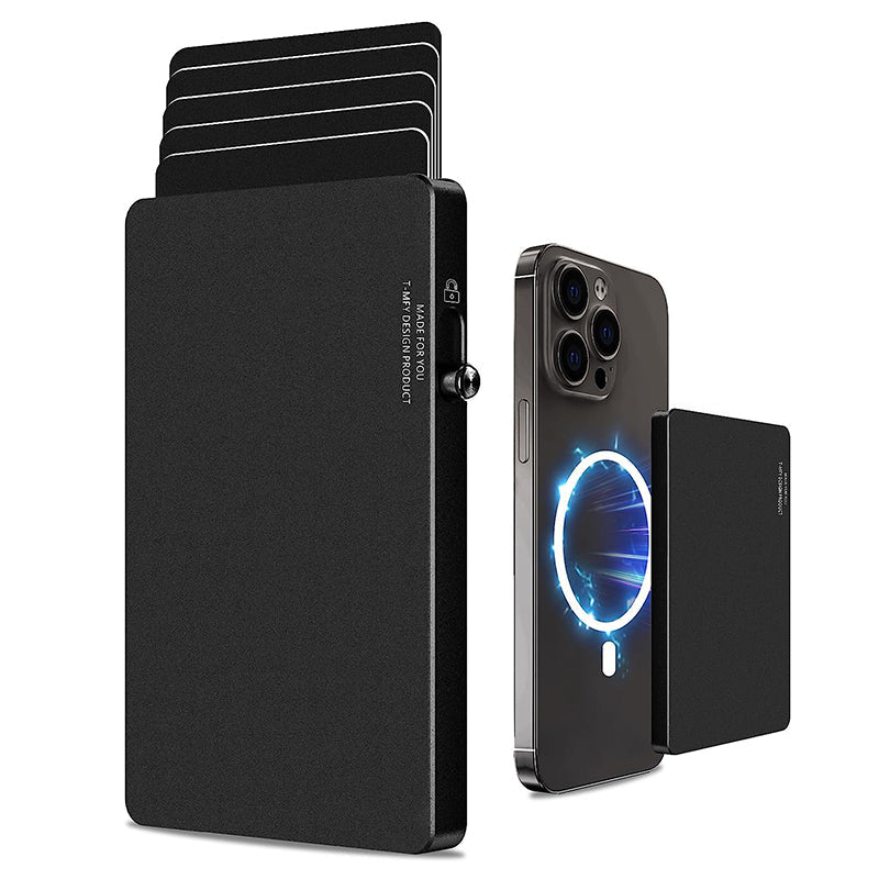 All-Aluminum Pop Up Slide Rfid Slim Basic Card personalized wallet for men